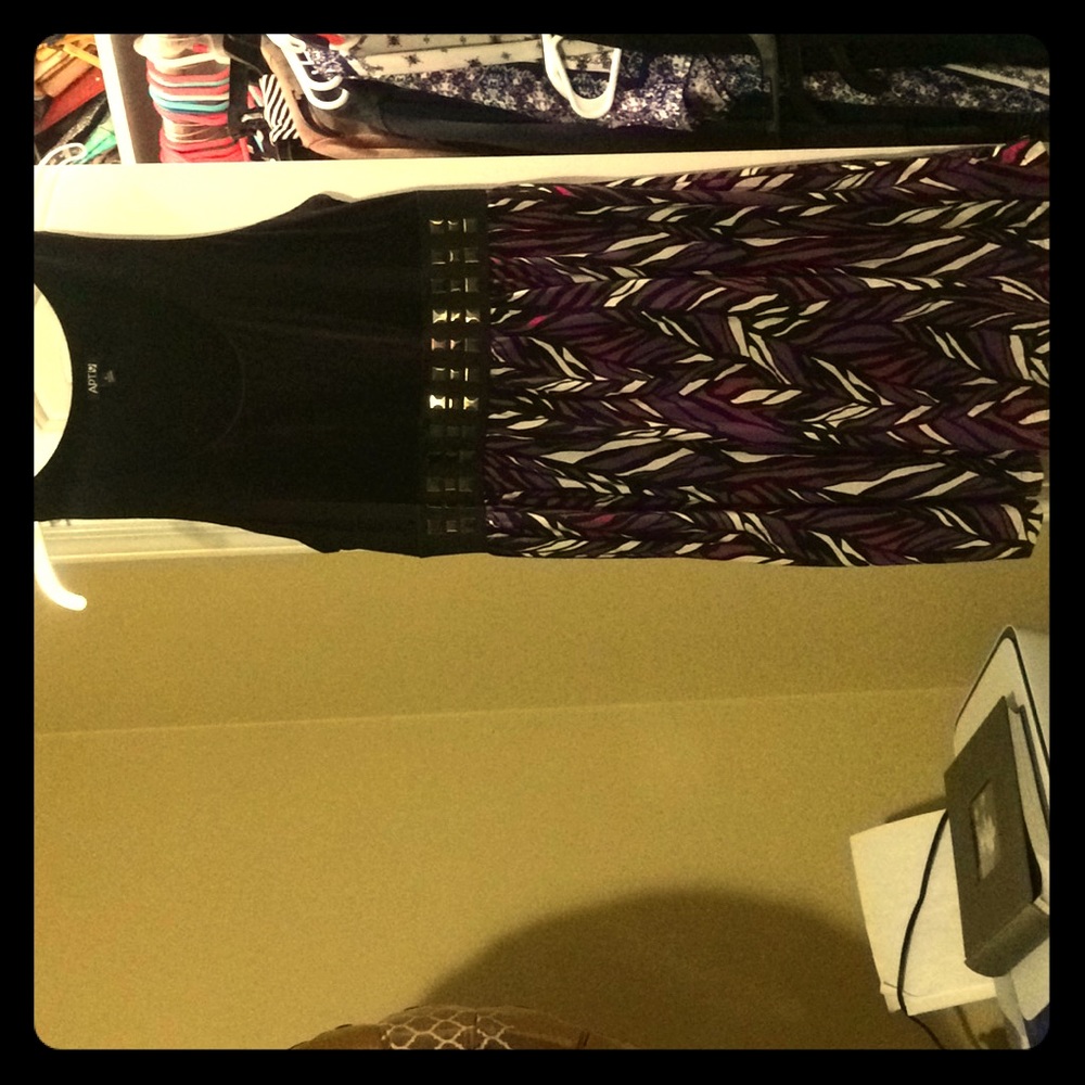 Split design dress with built in belt